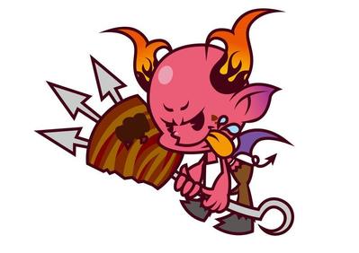 悪魔のキャラクターを制作しました