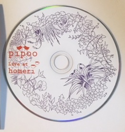 pipoo『Live at homeri』CD盤面デザイン
