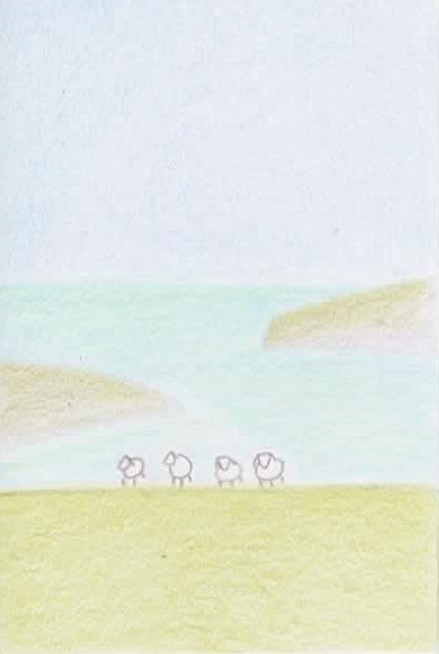 Sheep Series..... Sheep and Sea and Sky...