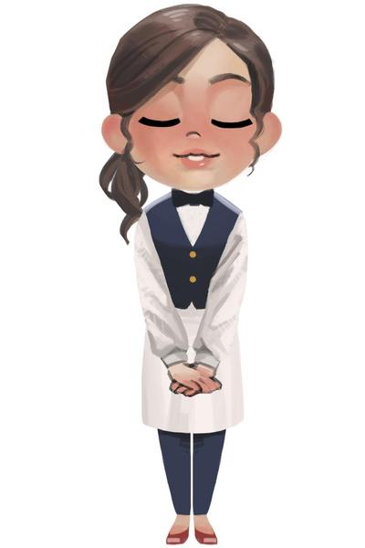 挨拶している人間_目を閉じている状態