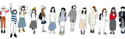 女の子のファッションイラスト2