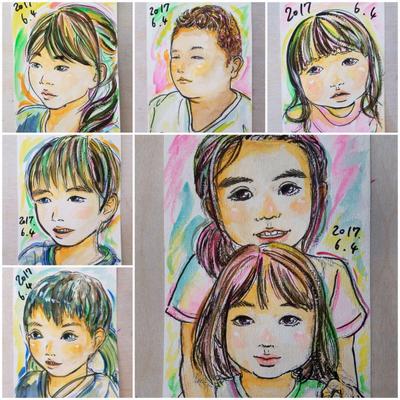 水彩似顔絵①