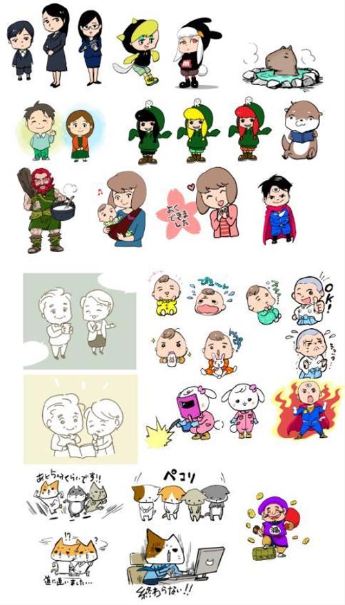 Lineスタンプ 2等身キャラ ポートフォリオ詳細 Seeyoua デザイナー クラウドソーシング ランサーズ