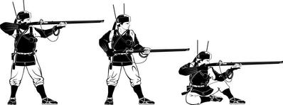 火縄銃の撃ち方（構え）