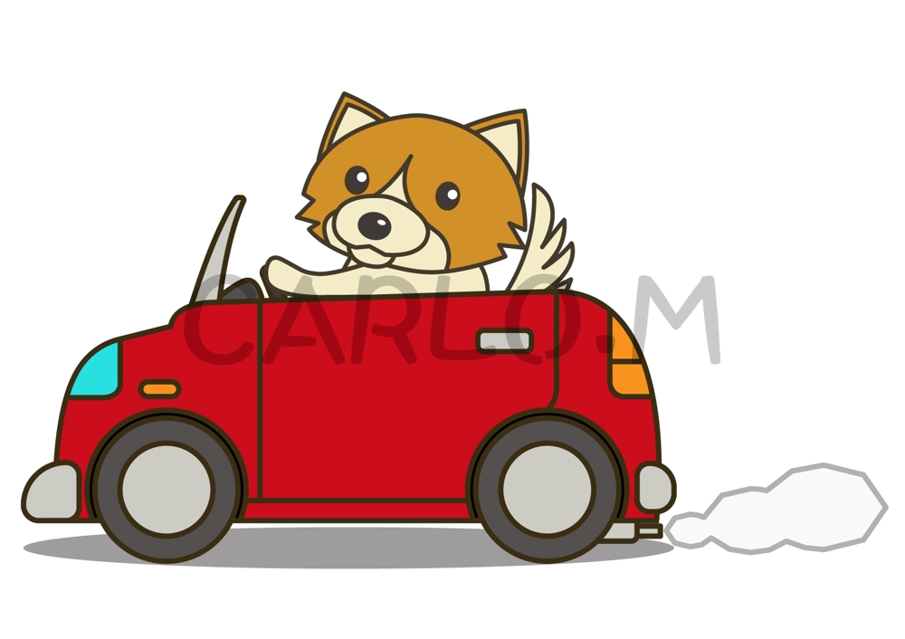 犬の車の年賀状用イラスト ポートフォリオ詳細 Alice39 ライター クラウドソーシング ランサーズ