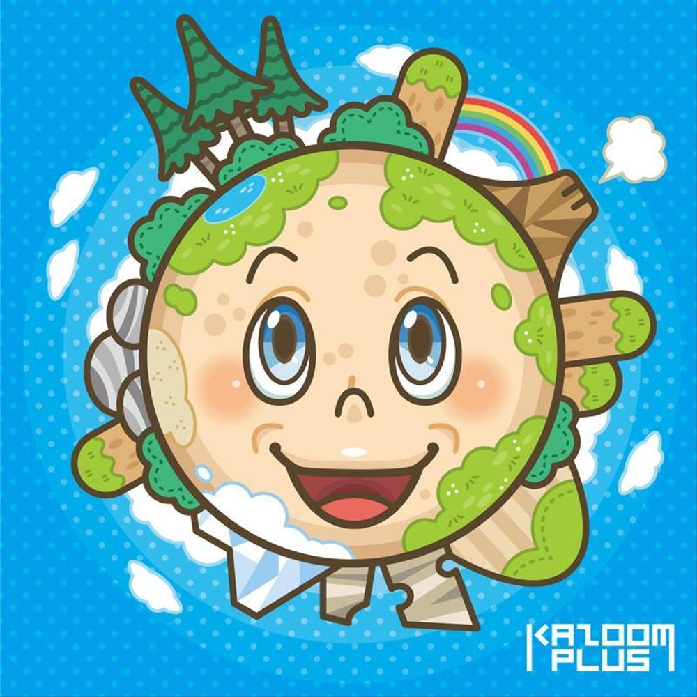 地球 デフォルメ背景 ポートフォリオ デザイナー ランサーズ
