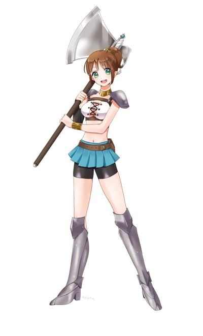 軽装斧少女