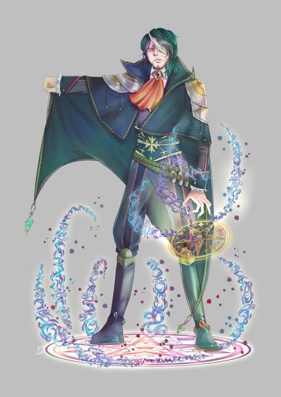 オリジナル、中年男性、ファンタジー、立ち絵、ギャルゲ塗り