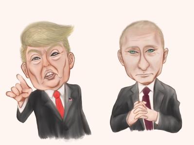 米露大統領の似顔絵