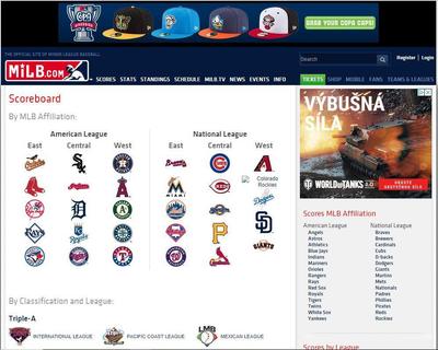 Beautiful website for baseball