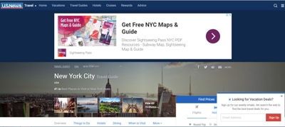 Tourism and advertising website / app development