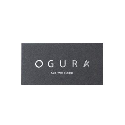 くるま工房OGURAさんのロゴデザインと名刺