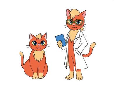 ドクターの格好をした猫1