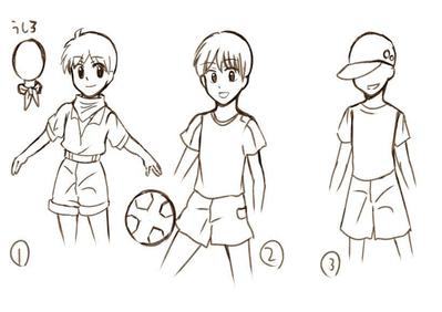 小学生男子キャラクターデザイン