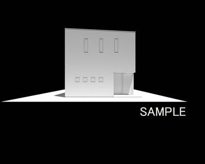 【パース】住宅_ホワイトモデル1-2