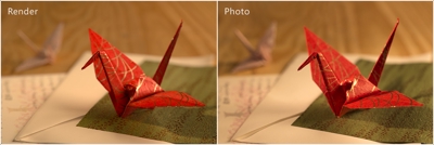 Origami - still life render