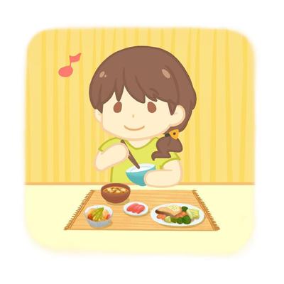 食事風景のイラスト