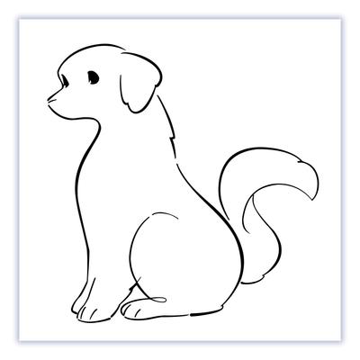 犬のラインアート