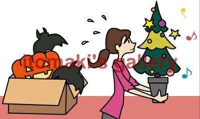 挿絵「クリスマスの準備」