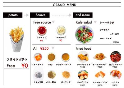 西麻布　P店様グランドメニュー