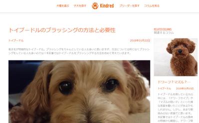 犬のブリーダー業者様のホームページでコラム作成しました