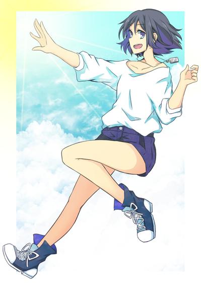 青と白