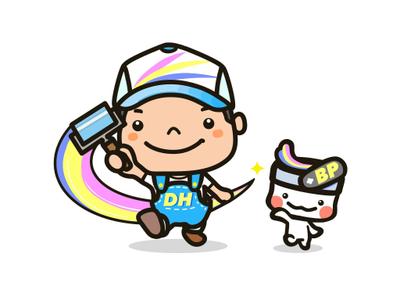 塗装・ペンキ・人物のキャラクターデザイン 