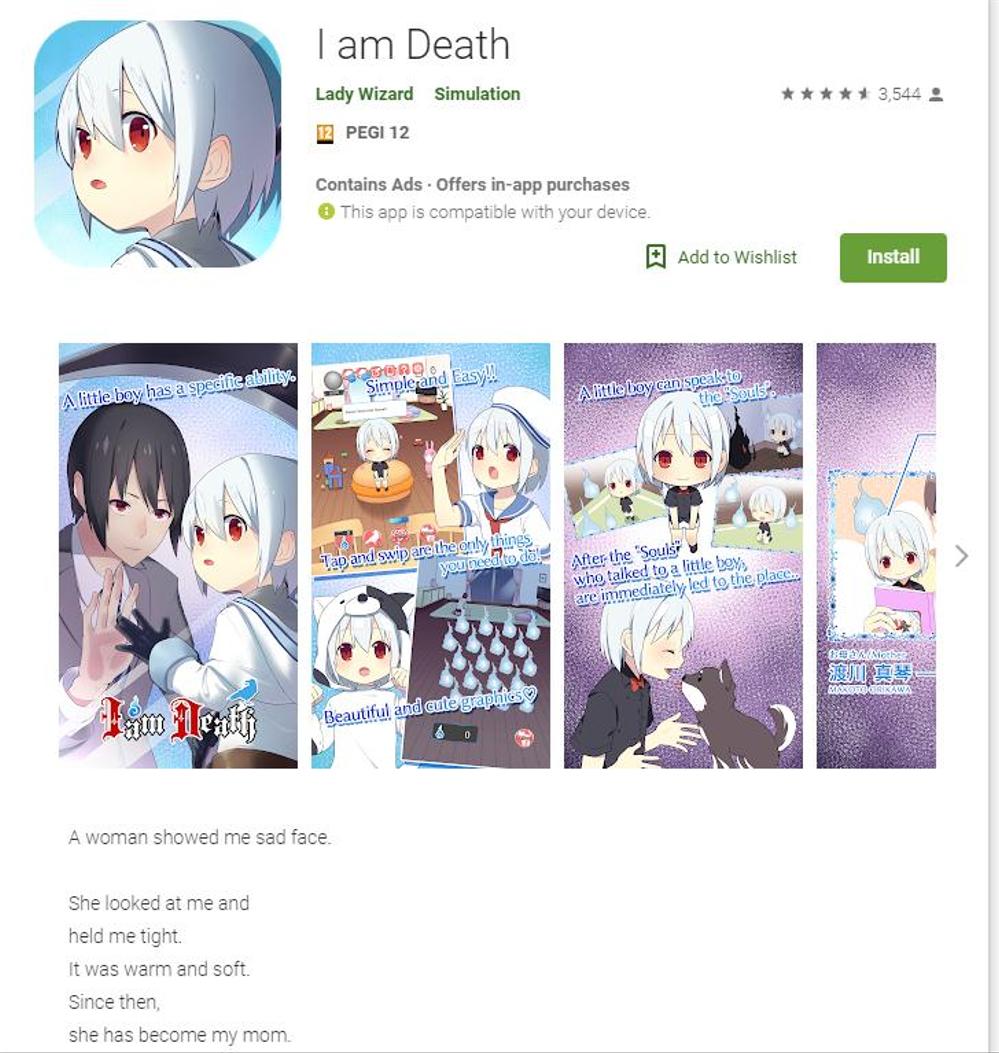 ゲームアプリI am Death の日英、日タイ翻訳