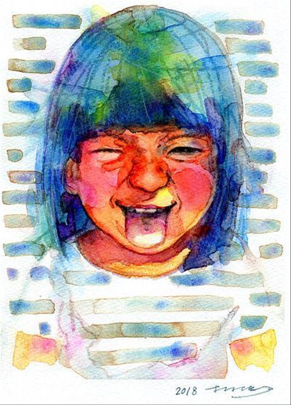 水彩肖像画