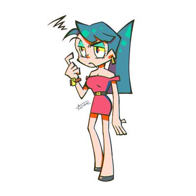 カートゥーン調の女の子