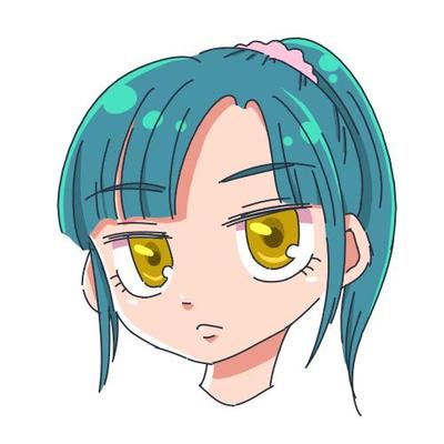 瞬きする女の子