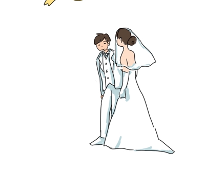 結婚式のお祝いアニメーション