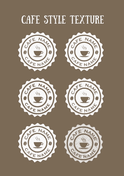 カフェ風、手書き風のロゴデザイン例