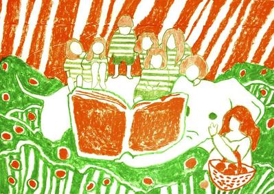本屋のフライヤー挿絵