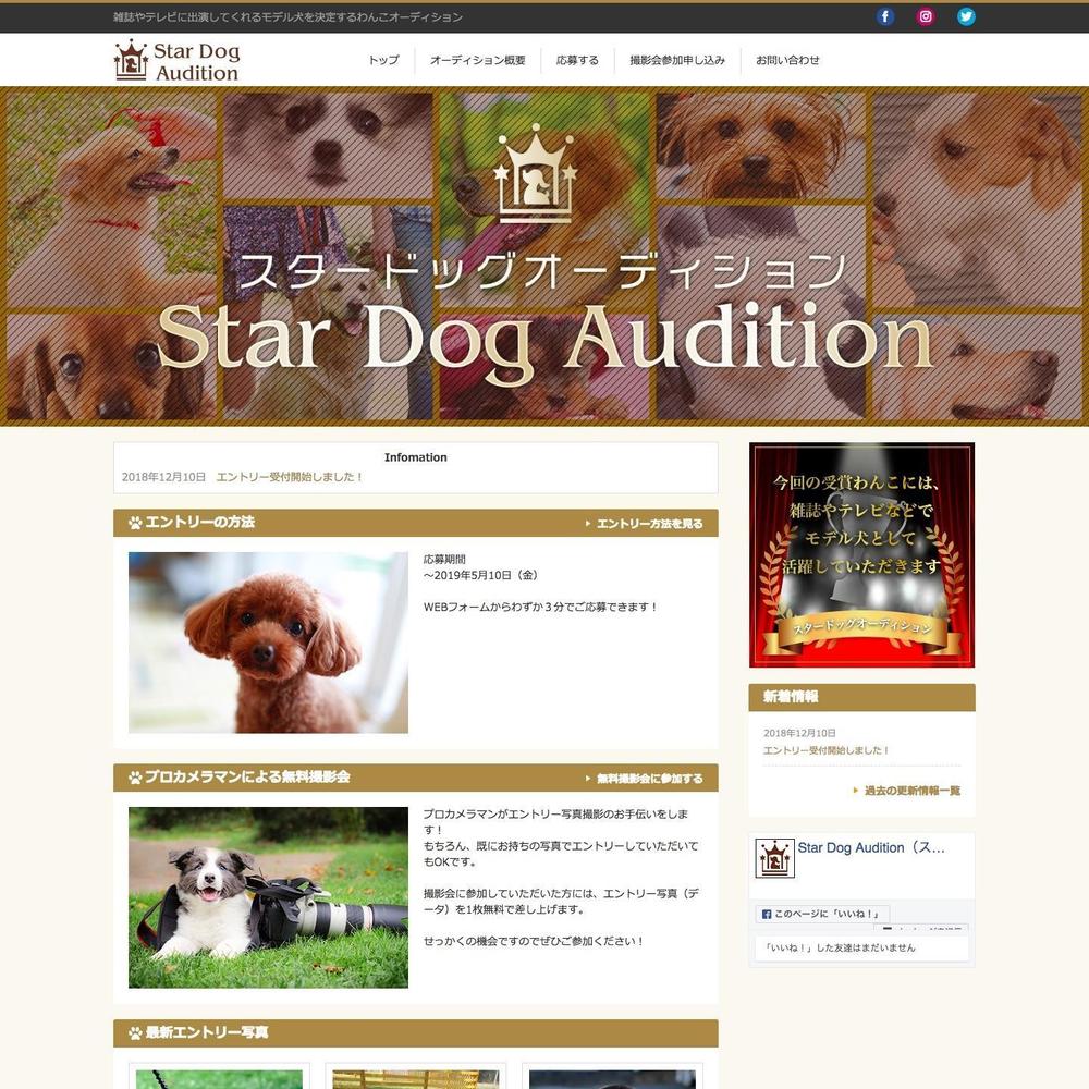 【ペットサービス関連事業者さま】オーディションWebサービス開発