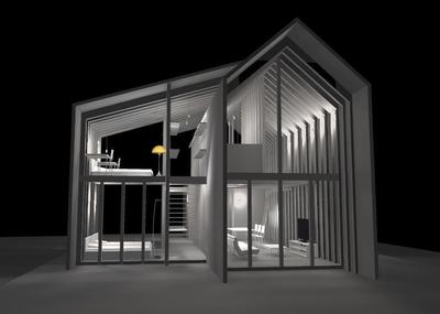 住宅の照明計画とCG製作　Dialux屋外プロジェクトにて