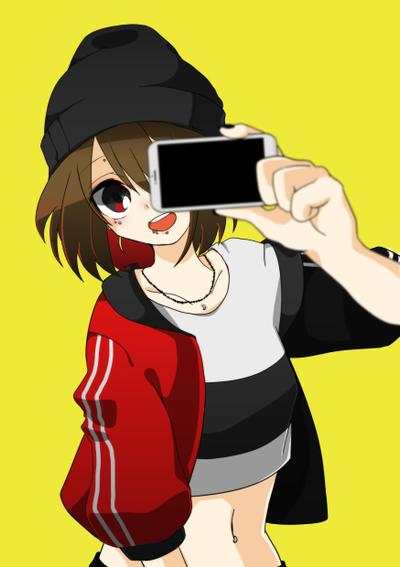 「写メを撮る女の子」