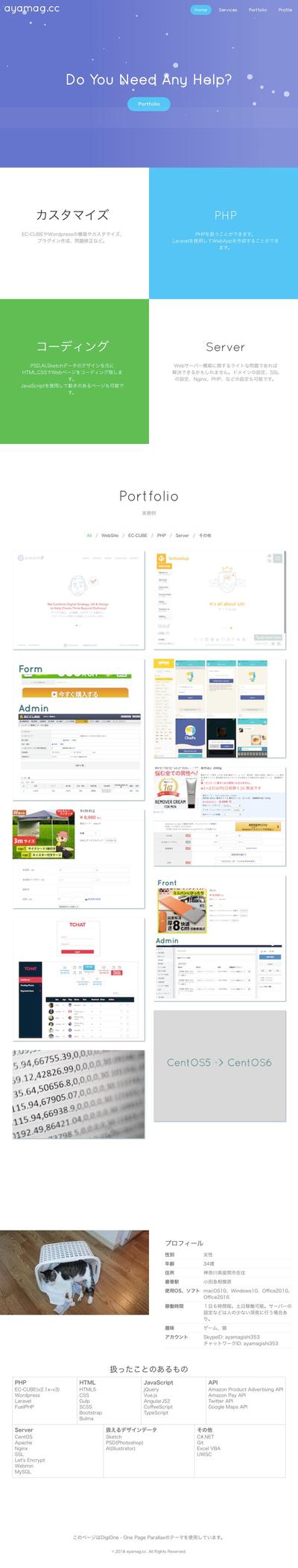 自身のポートフォリオサイト