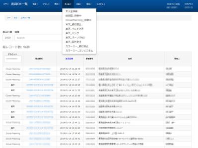 通販会社の受発注処理システム