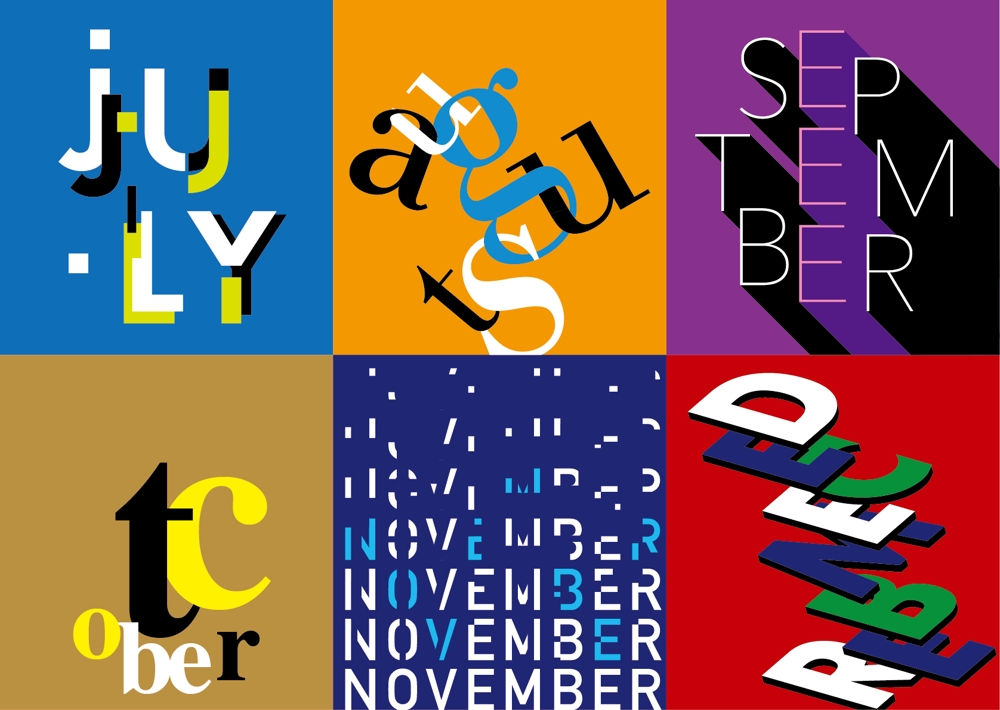  typography 7月〜12月