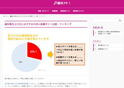 自身で運営をしているサイト「歯科アドバイザー」