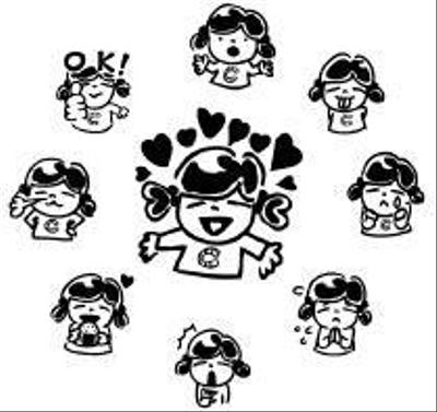 女の子のスタンプ