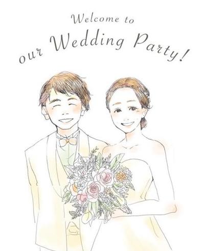 結婚式ウェルカムボード(似顔絵)