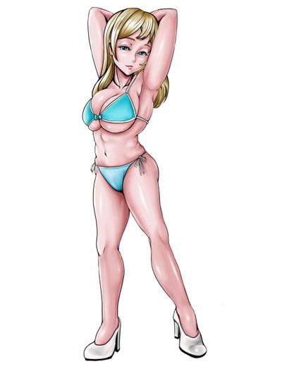 セクシーな水着女性キャラクターサンプル