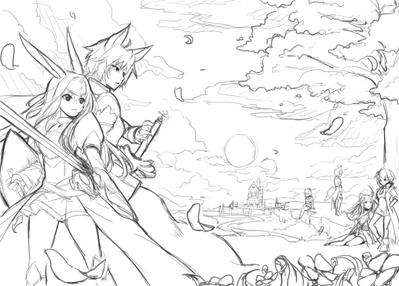 挿絵系　ラフ1
