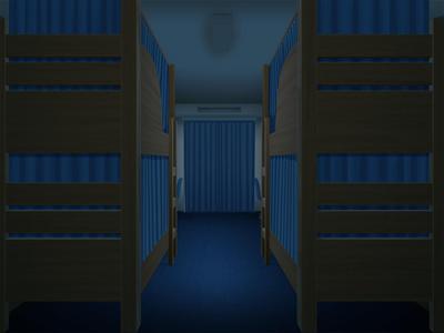 寮の4人部屋・夜