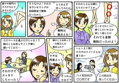 脚痩せエステのアド漫画03