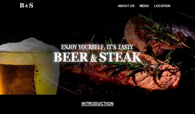 架空のサイト「BEER & STEAK」