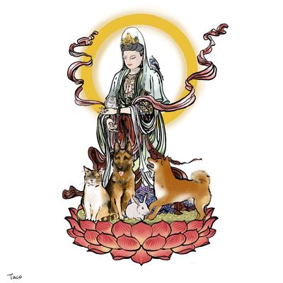 動物葬祭用のイラスト