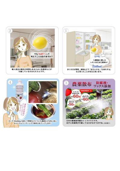 野菜洗剤のweb用紹介イラスト